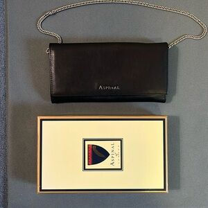 Aspinal Black Leather Wallet